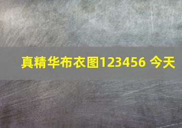 真精华布衣图123456 今天